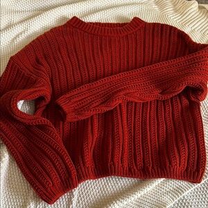 Cozy rust Knit Sweater